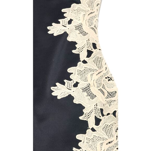 Jax Sheath Dress black ivory lace women's size 4 - Picture 3 of 7